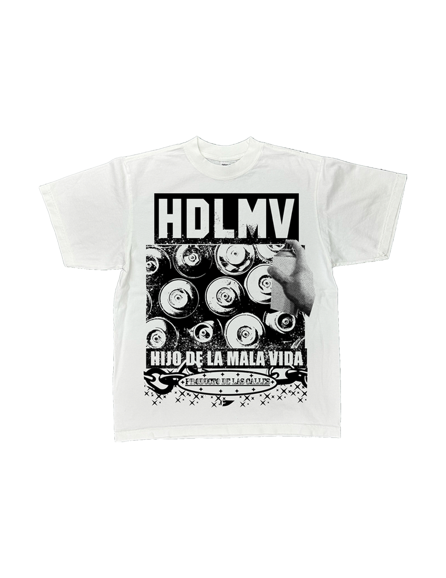 WHITE/BLACK HDLMV PAINT T