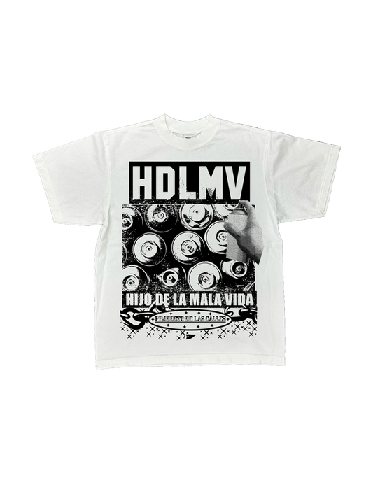 WHITE/BLACK HDLMV PAINT T