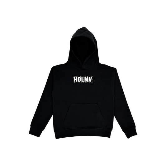 "HDLMV PAISLEY BOX LOGO HOODIE"  BLACK