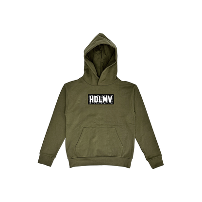"HDLMV PAISLEY BOX LOGO HOODIE"      OLIVE